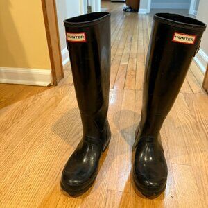 Women's Original Tall Gloss Rain Boots Black Size: US 6/EU 7